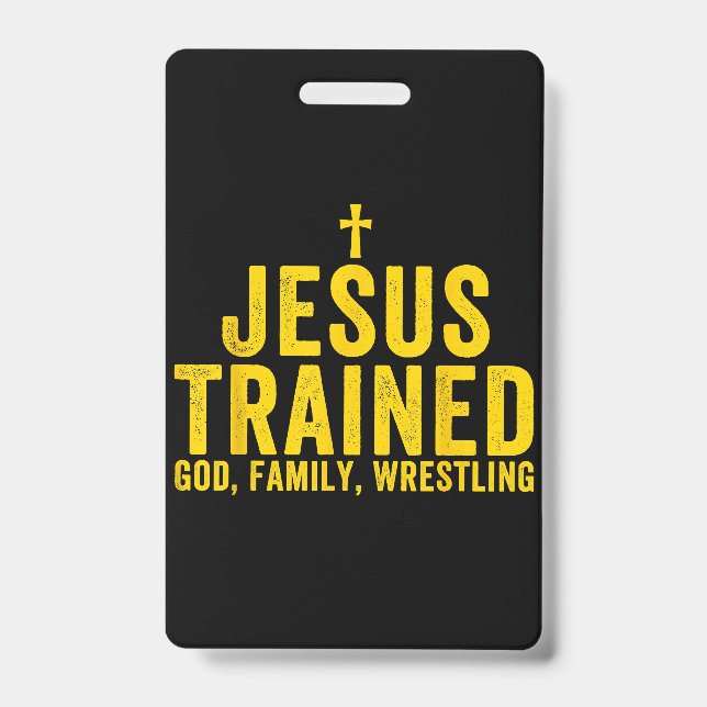 Jesus hat den Wrestling der Familie Gottes ausgebi Ausweis (Vorderseite)