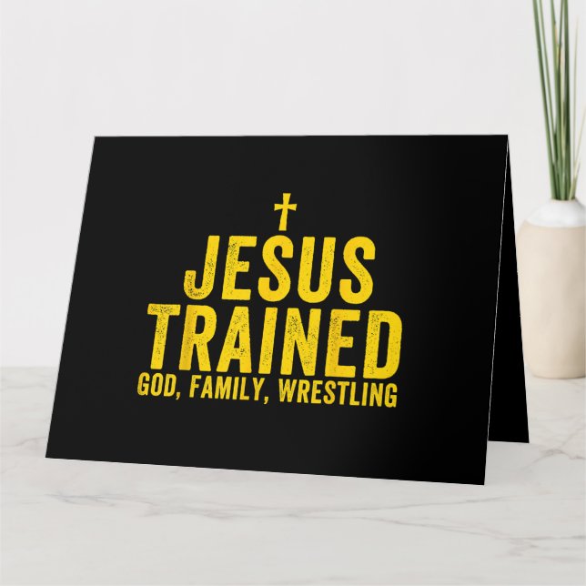 Jesus hat den Wrestling der Familie Gottes ausgebi Karte (Vorderseite)