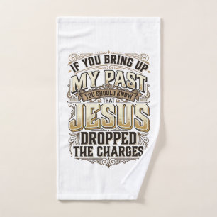 Jesus hat die Anklage fallen gelassen Vintage Chri Handtuch