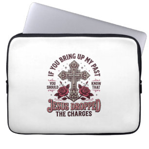 Jesus hat die Anklage fallen gelassen Vintage-Kreu Laptopschutzhülle