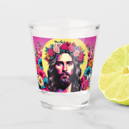 Jesus hat eine Brille geschossen! Schnapsglas