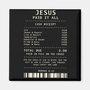 Jesus hat es alle lustigen Christlichen Glaubensbi Magnet