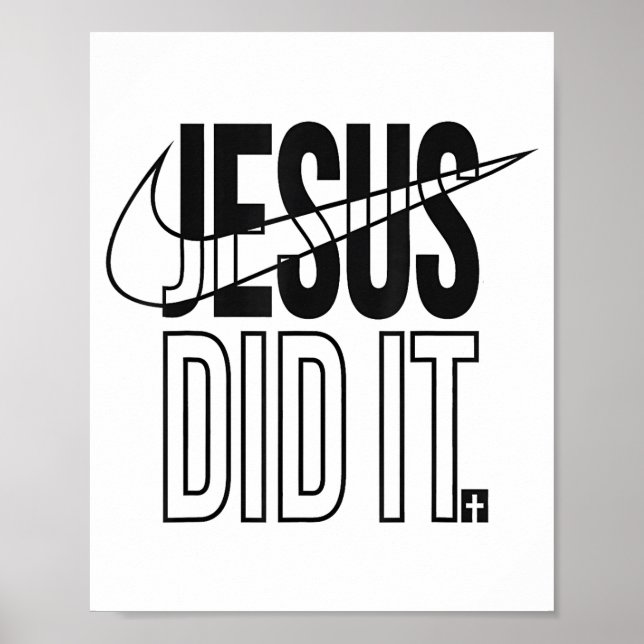 Jesus hat es religiöses Kreuz christlich Poster (Vorne)