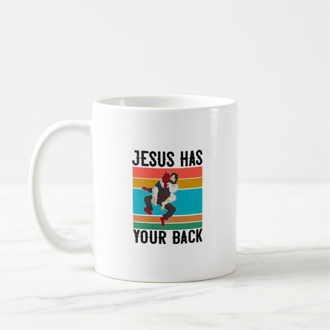 Jesus hat Ihren brasilianischen Jiu Jitsu-Gabe Chr Kaffeetasse (Links)