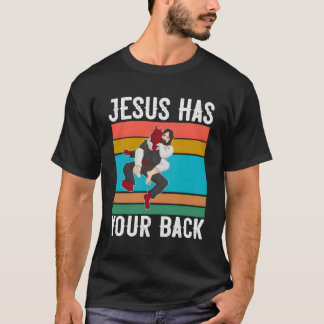 Jesus hat Ihren Rücken Print brasilianischen Jiu J T-Shirt