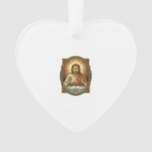 Jesus hat Kontaktlinse ins Badezimmerwaschbeckenab Ornament