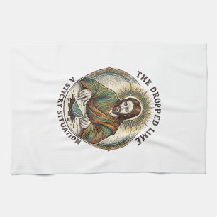 Jesus hat Limettenscheibe schmutzigen Boden Tequil Geschirrtuch