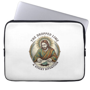 Jesus hat Limettenscheibe schmutzigen Boden Tequil Laptopschutzhülle