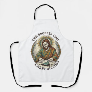 Jesus hat Limettenscheibe schmutzigen Boden Tequil Schürze