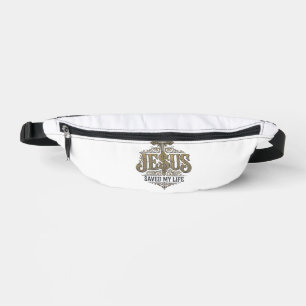 Jesus hat mein Leben gerettet Vintage Gravur Chris Bauchtasche