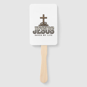 Jesus hat mein Leben gerettet Vintage Gravur Chris Fächer