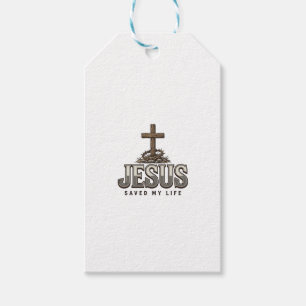 Jesus hat mein Leben gerettet Vintage Gravur Chris Geschenkanhänger