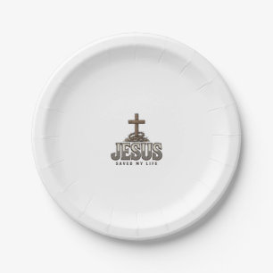 Jesus hat mein Leben gerettet Vintage Gravur Chris Pappteller