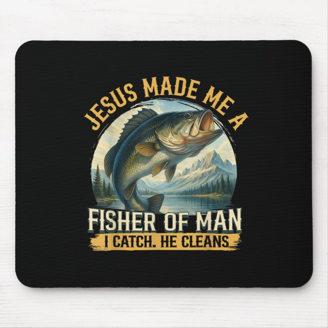 Jesus hat mich zu einem Fischer der Menschen Vinta Mousepad (Vorne)