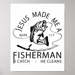 Jesus hat mich zu einer Fisherman-Katze gemacht, d Poster