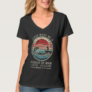 Jesus hat mich zum Fischer der menschlichen Bibel T-Shirt