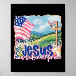 Jesus hat mir Set freie Christliche Bibel 4. Juli Poster