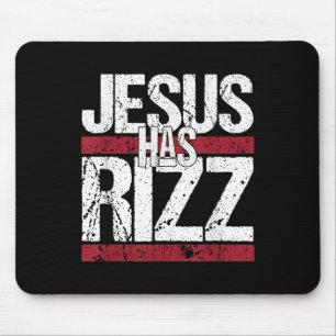 Jesus hat Rizz Christlicher Glaube Glaube Gott Mousepad
