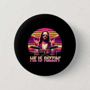 Jesus hat Rizzen, dass er Rizzins lustige Christli Button