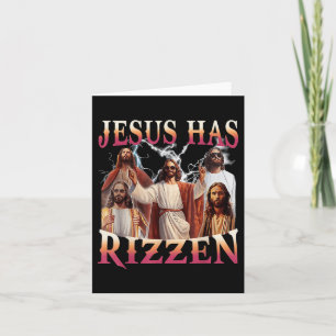 Jesus hat Rizzen Funny Christlich Meme Novelty Jes Karte