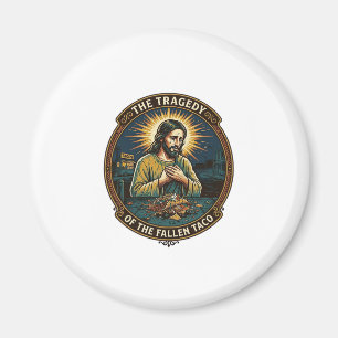 Jesus hat spät nachts Taco-Straßenessen betrunken Magnet