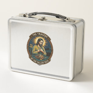 Jesus hat spät nachts Taco-Straßenessen betrunken Metall Brotdose