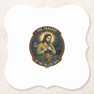 Jesus hat spät nachts Taco-Straßenessen betrunken Untersetzer