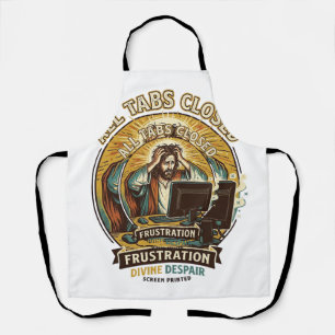 Jesus hat versehentlich alle Browser-Tabs geschlos Schürze