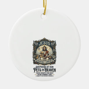Jesus Haustier Gedenk-Shirt Christliches Grafik Keramik Ornament