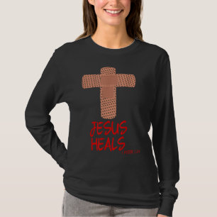 JESUS HEALS Christlich Cross Nururie Mama Frauen E T-Shirt