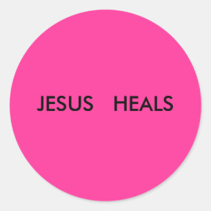 JESUS HEALS RUNDER AUFKLEBER
