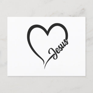 JESUS HEART ANKÜNDIGUNGSPOSTKARTE