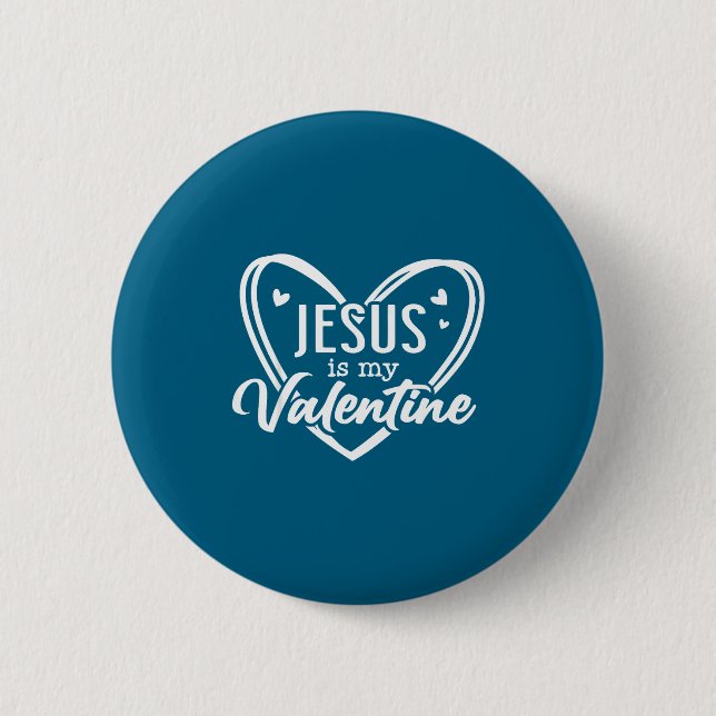 Jesus Heart Christian Faith Love Valentines Day Me Button (Vorderseite)