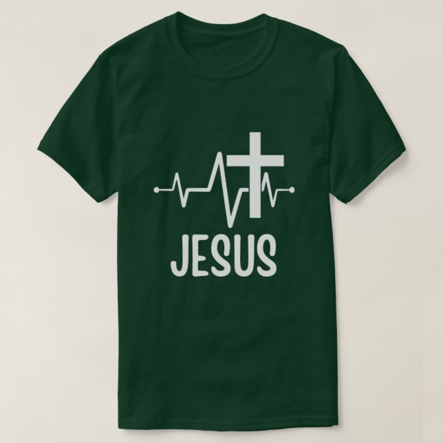 Jesus Heartbeat Christlich Unisex T - Shirt (Design vorne)