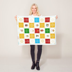 Jesus, Heilige und Engel Fleecedecke