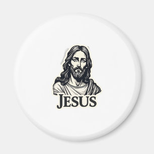 Jesus Heiliger Name Vintage Gravur Shirt 2 Magnet