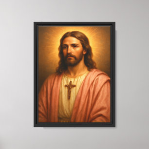 Jesus Heiliges Herz Portrait Kunst Leinwanddruck