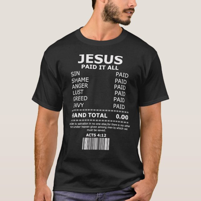 Jesus Heilsverzeihung Kreuz Christliches Geschenk  T-Shirt (Vorderseite)