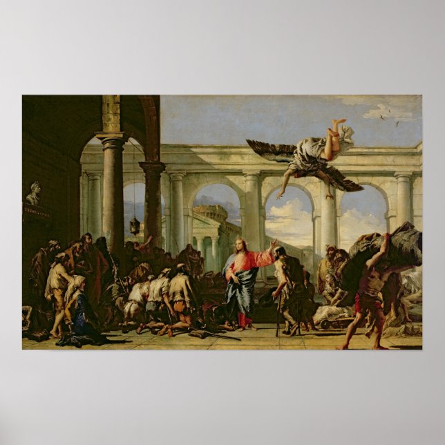 Jesus heilt die Lähmung am Pool Poster (Vorne)