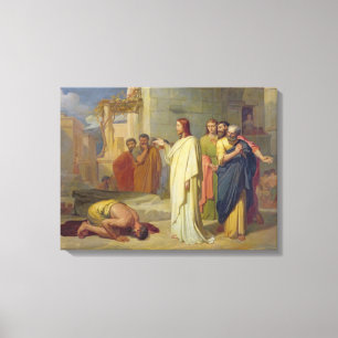 Jesus heilt die Linke, 1864 Leinwanddruck