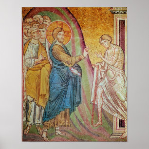 Jesus heilt ein Loch Poster