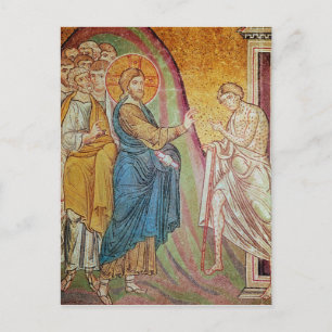 Jesus heilt ein Loch Postkarte
