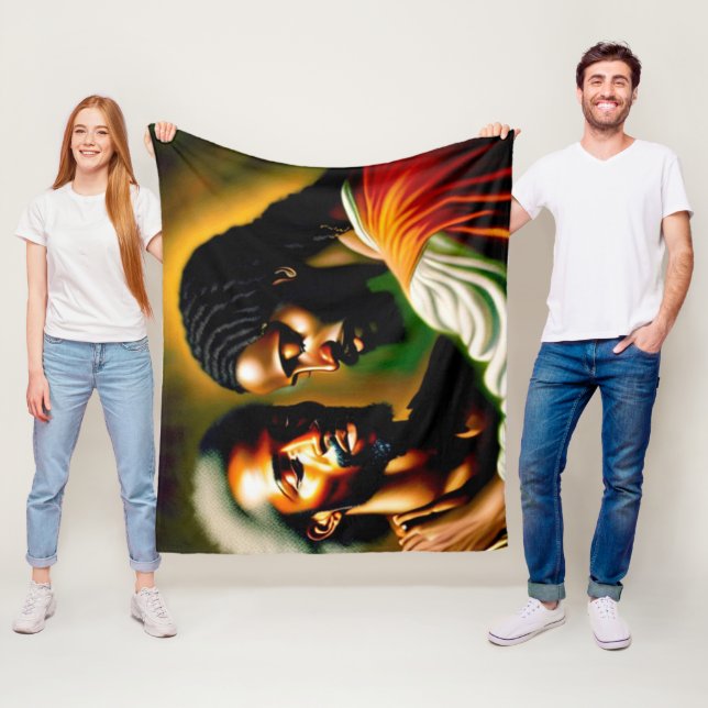 Jesus heilt einen Blinden Mann II Fleece Blanket (Beispiel)