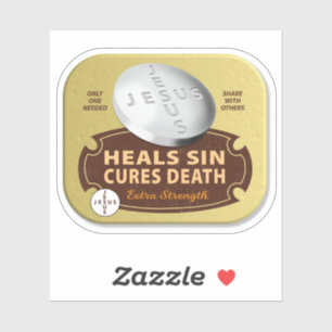 Jesus heilt Pille - Christlicher religiöser Glaube Aufkleber