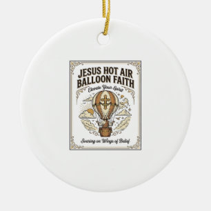 Jesus Heißluftballon Glaube Jesus Heißluftballon  Keramik Ornament