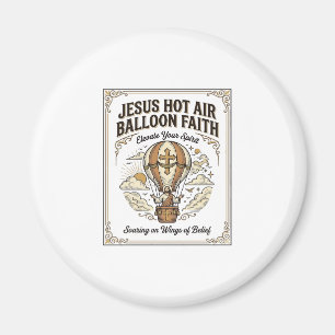 Jesus Heißluftballon Glaube Jesus Heißluftballon  Magnet