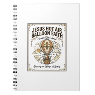Jesus Heißluftballon Glaube Jesus Heißluftballon Notizblock