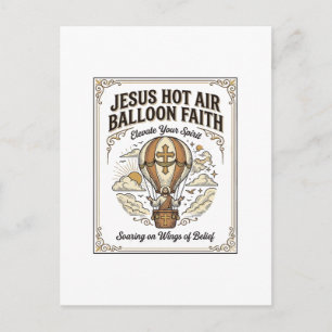 Jesus Heißluftballon Glaube Jesus Heißluftballon Postkarte