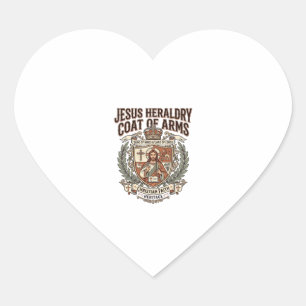 Jesus Heraldik Wappen Jesus Heraldik Wappen Ar Herz-Aufkleber