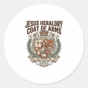 Jesus Heraldik Wappen Jesus Heraldik Wappen Ar Runder Aufkleber